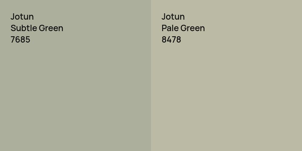 Jotun Subtle Green vs. Jotun Pale Green