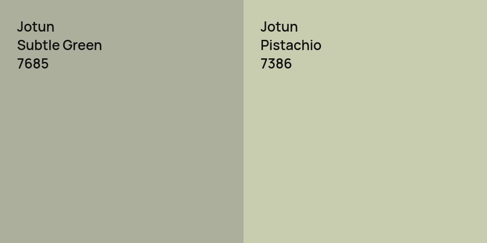 Jotun Subtle Green vs. Jotun Pistachio