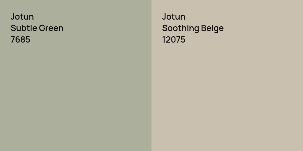 Jotun Subtle Green vs. Jotun Soothing Beige