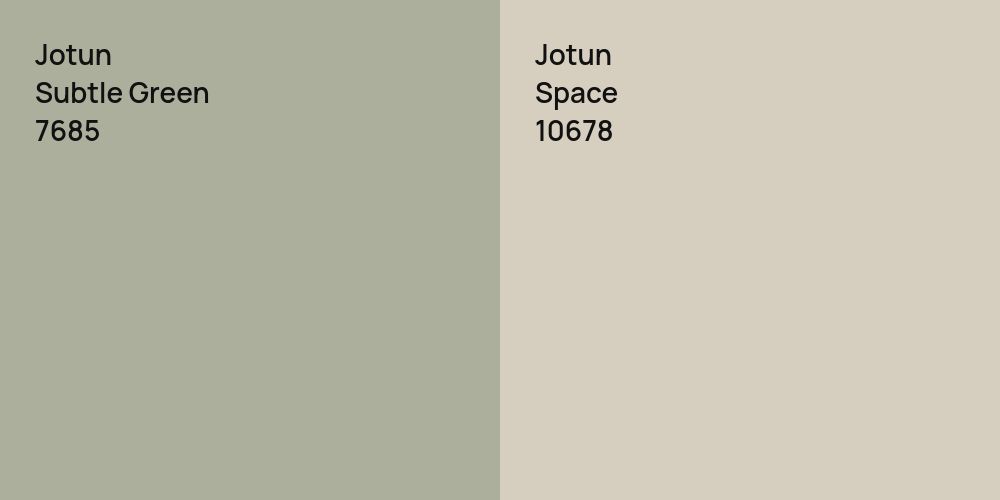 Jotun Subtle Green vs. Jotun Space