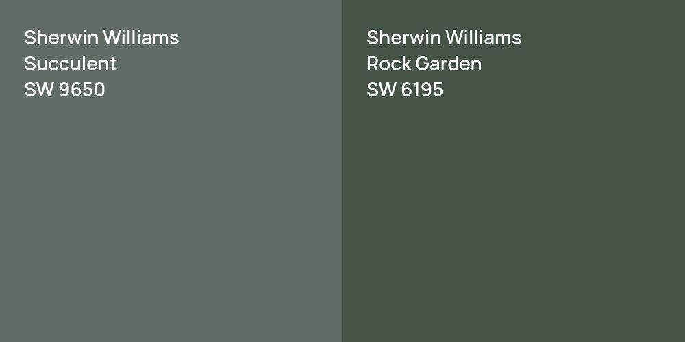 Sherwin Williams Succulent vs. Sherwin Williams Rock Garden