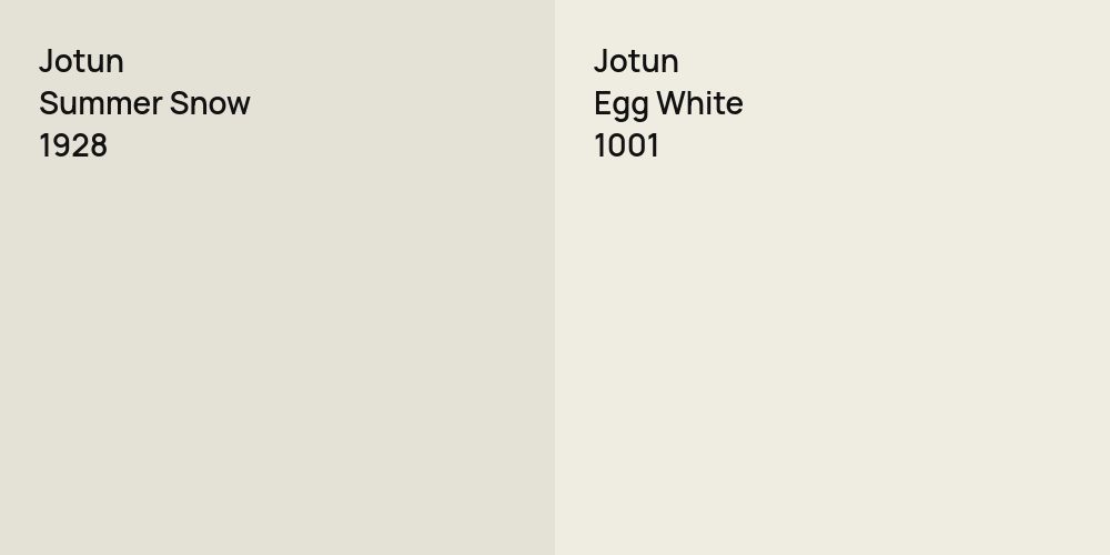 Jotun Summer Snow vs. Jotun Egg White