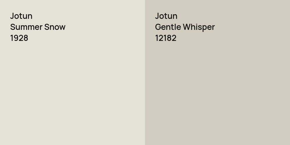 Jotun Summer Snow vs. Jotun Gentle Whisper