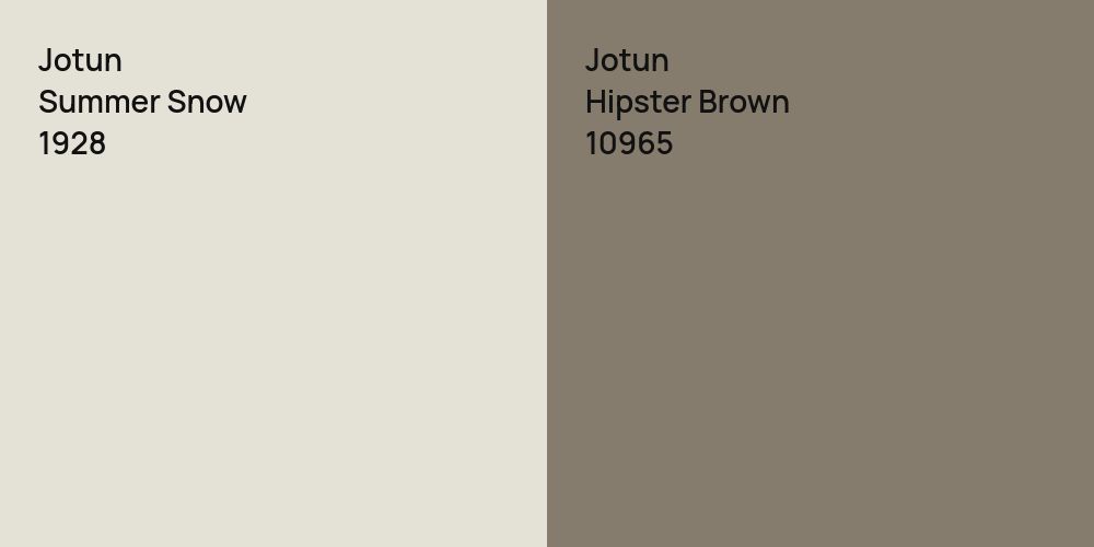 Jotun Summer Snow vs. Jotun Hipster Brown