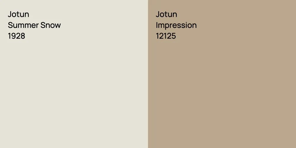 Jotun Summer Snow vs. Jotun Impression