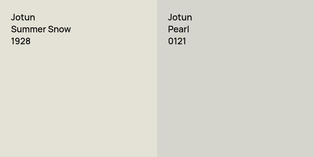 Jotun Summer Snow vs. Jotun Pearl