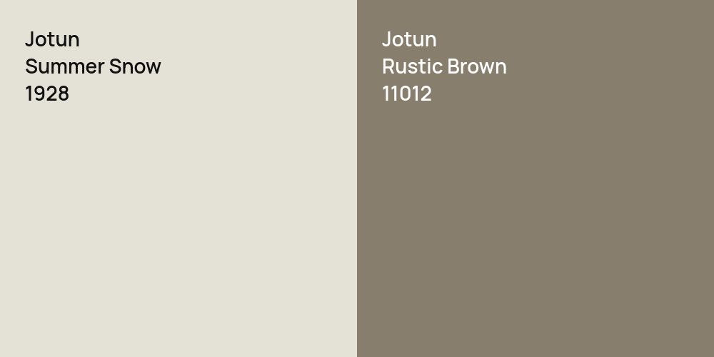 Jotun Summer Snow vs. Jotun Rustic Brown