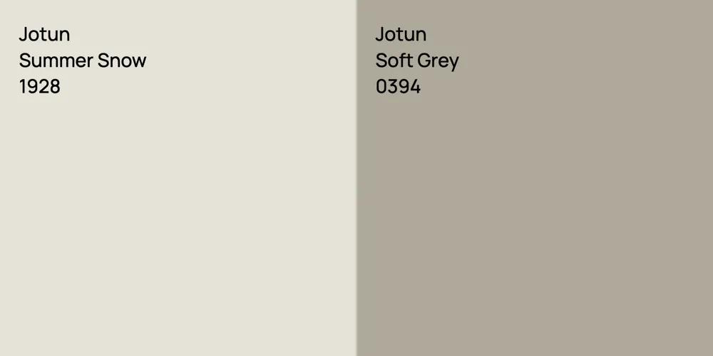 Jotun Summer Snow vs. Jotun Soft Grey