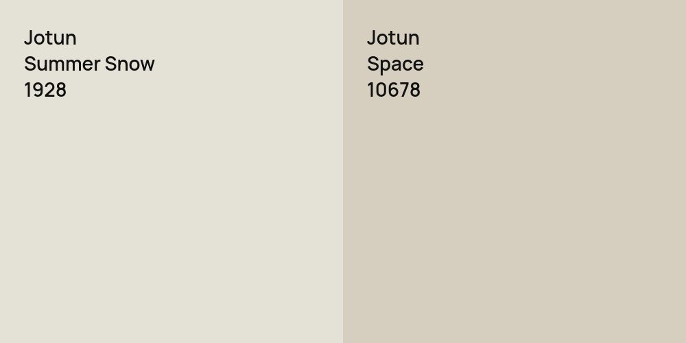 Jotun Summer Snow vs. Jotun Space