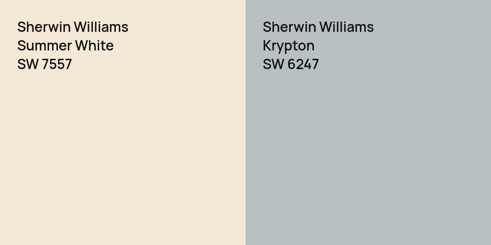 Sherwin Williams Summer White vs. Sherwin Williams Krypton