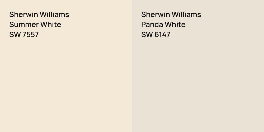 Sherwin Williams Summer White vs. Sherwin Williams Panda White