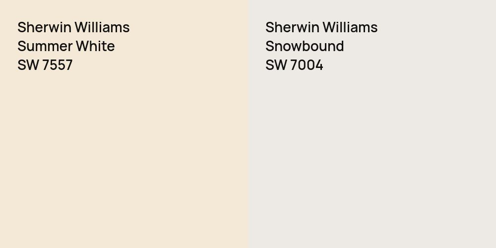 Sherwin Williams Summer White vs. Sherwin Williams Snowbound