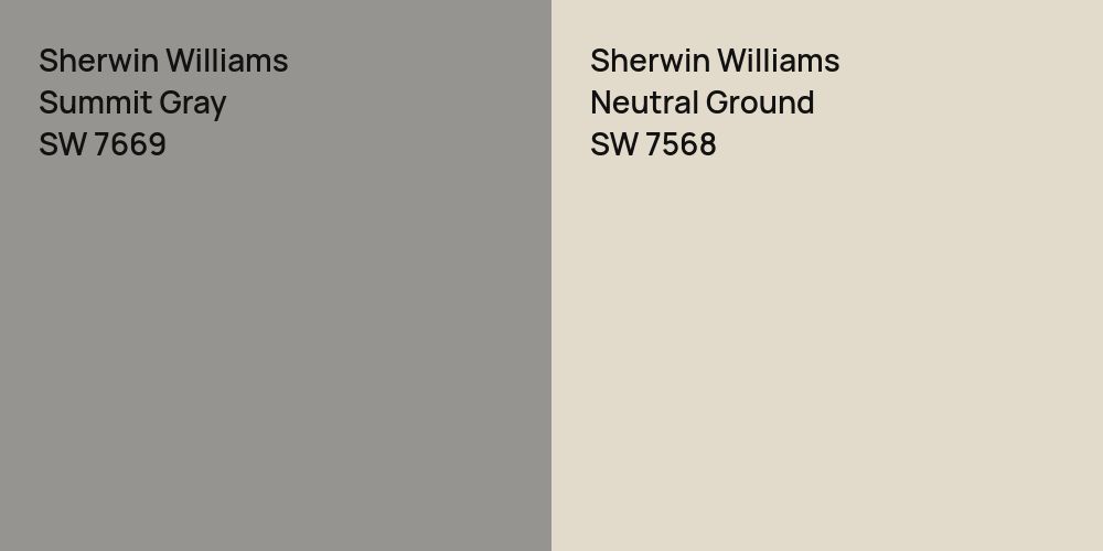 Sherwin Williams Summit Gray vs. Sherwin Williams Neutral Ground