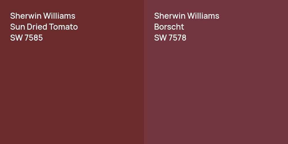 Sherwin Williams Sun Dried Tomato vs. Sherwin Williams Borscht