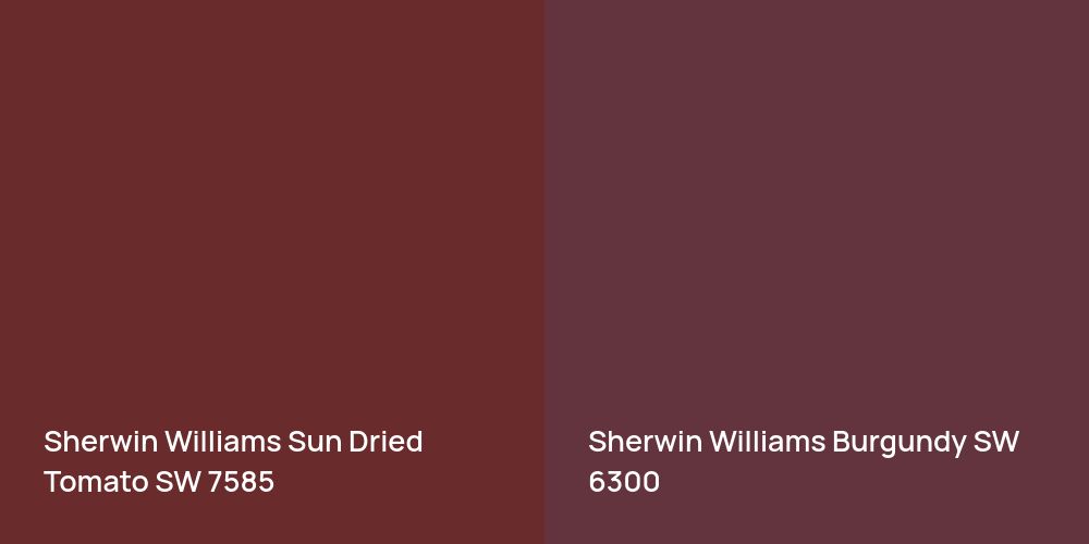 Sherwin Williams Sun Dried Tomato vs. Sherwin Williams Burgundy