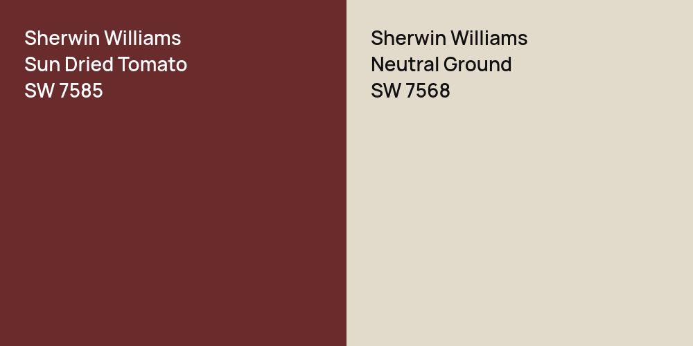 Sherwin Williams Sun Dried Tomato vs. Sherwin Williams Neutral Ground