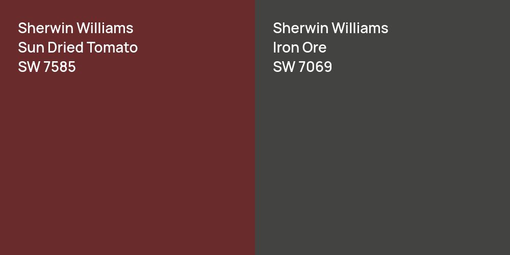 Sherwin Williams Sun Dried Tomato vs. Sherwin Williams Iron Ore