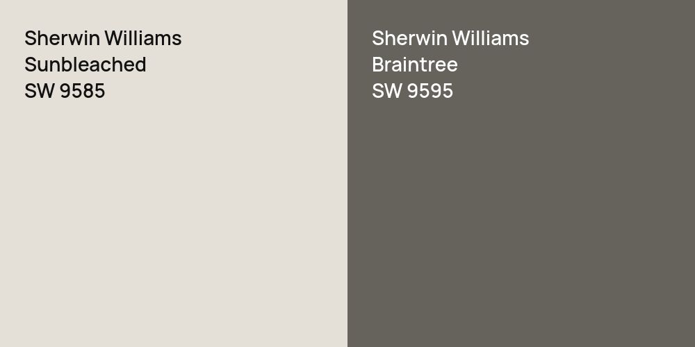 Sherwin Williams Sunbleached vs. Sherwin Williams Braintree