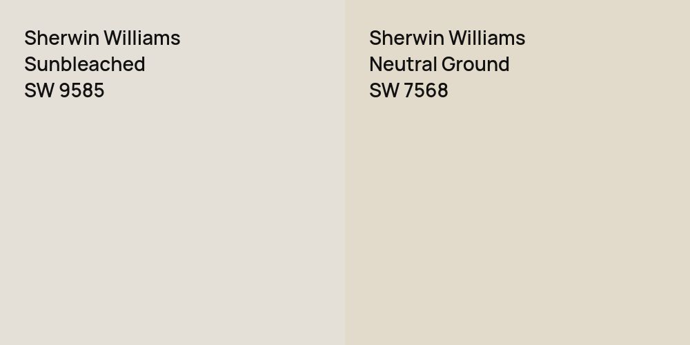 Sherwin Williams Sunbleached vs. Sherwin Williams Neutral Ground