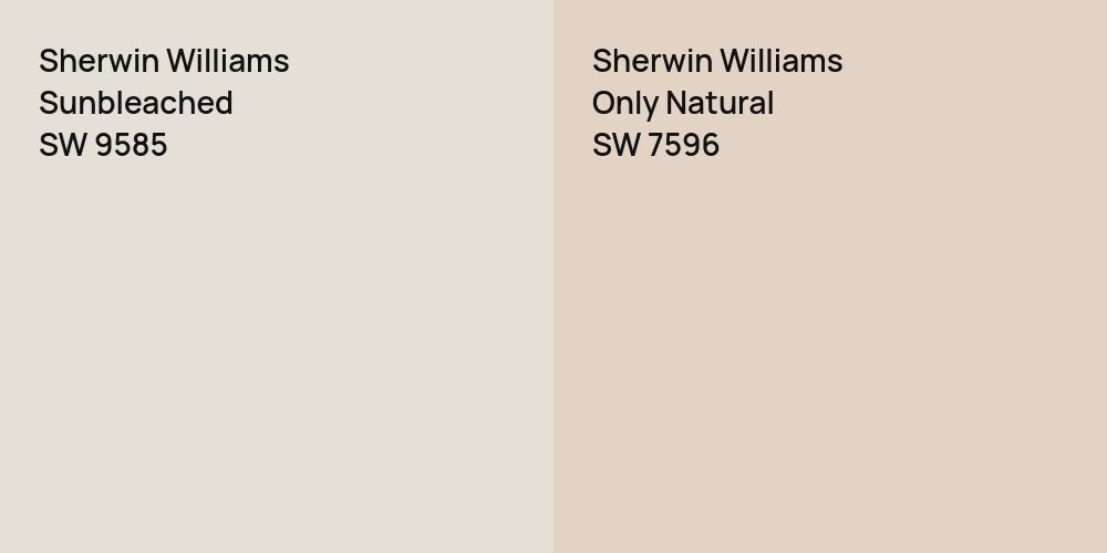 Sherwin Williams Sunbleached vs. Sherwin Williams Only Natural