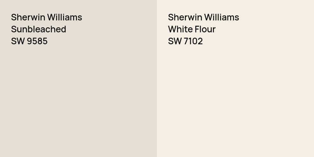 Sherwin Williams Sunbleached vs. Sherwin Williams White Flour