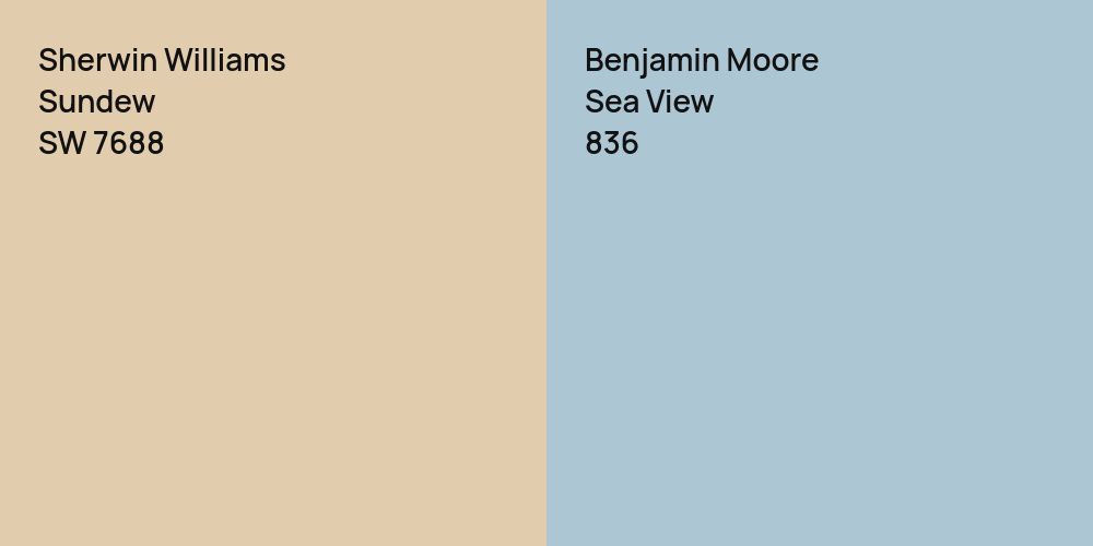 Sherwin Williams Sundew vs. Benjamin Moore Sea View