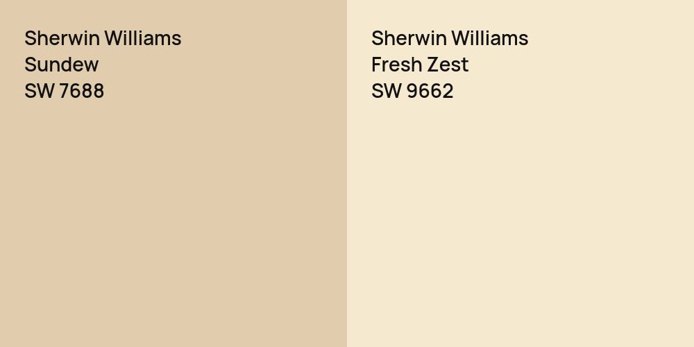 Sherwin Williams Sundew vs. Sherwin Williams Fresh Zest