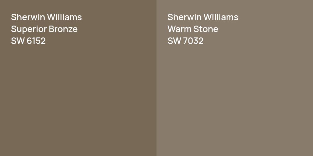 Sherwin Williams Superior Bronze vs. Sherwin Williams Warm Stone