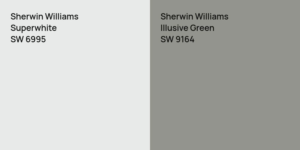 Sherwin Williams Superwhite vs. Sherwin Williams Illusive Green