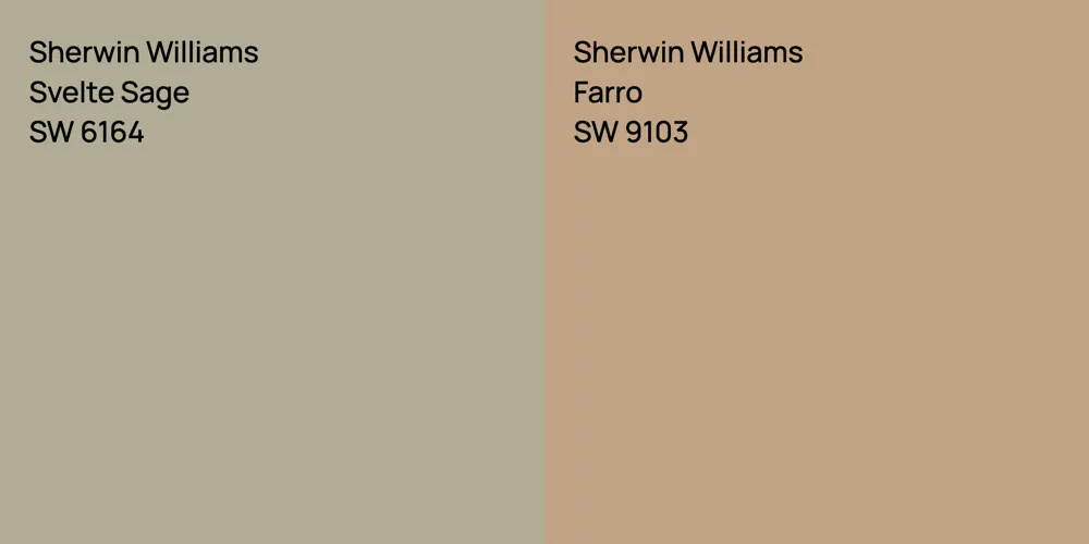 Sherwin Williams Svelte Sage vs. Sherwin Williams Farro