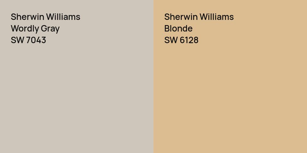 Sherwin Williams Wordly Gray vs. Sherwin Williams Blonde