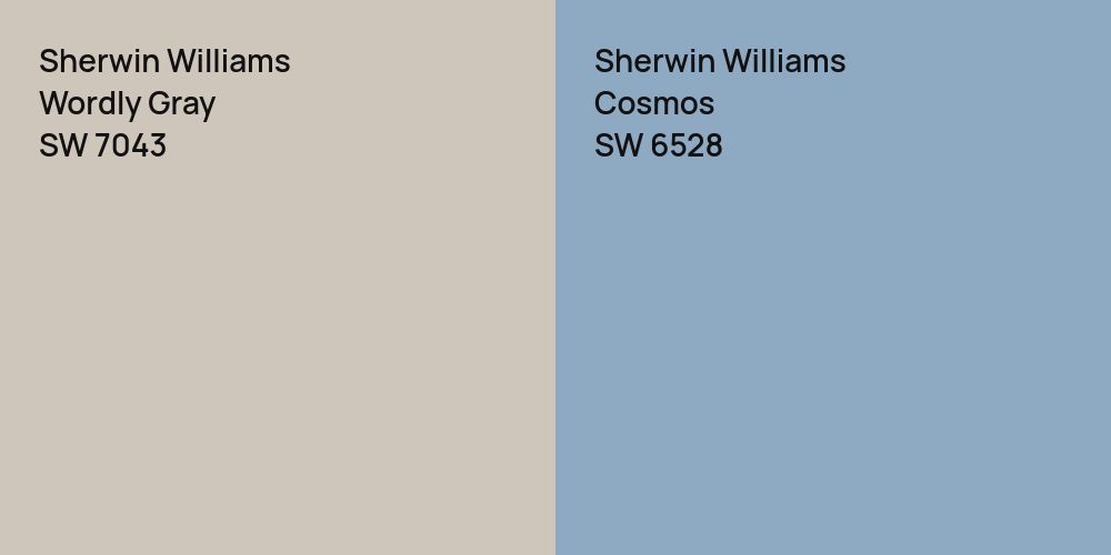 Sherwin Williams Wordly Gray vs. Sherwin Williams Cosmos