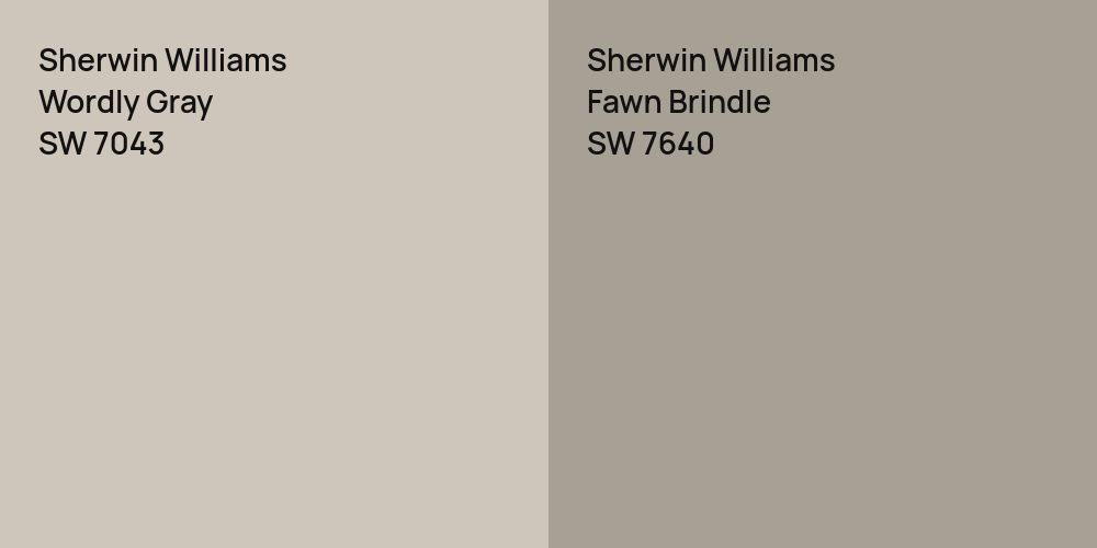 Sherwin Williams Wordly Gray vs. Sherwin Williams Fawn Brindle