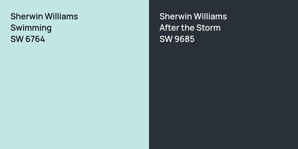 Sherwin Williams Swimming vs. Sherwin Williams After the Storm