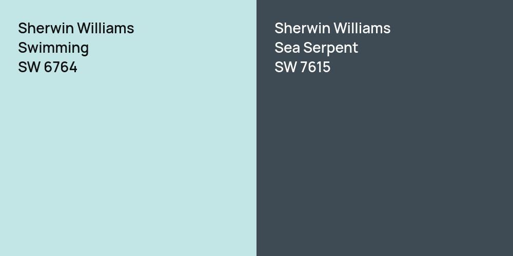 Sherwin Williams Swimming vs. Sherwin Williams Sea Serpent