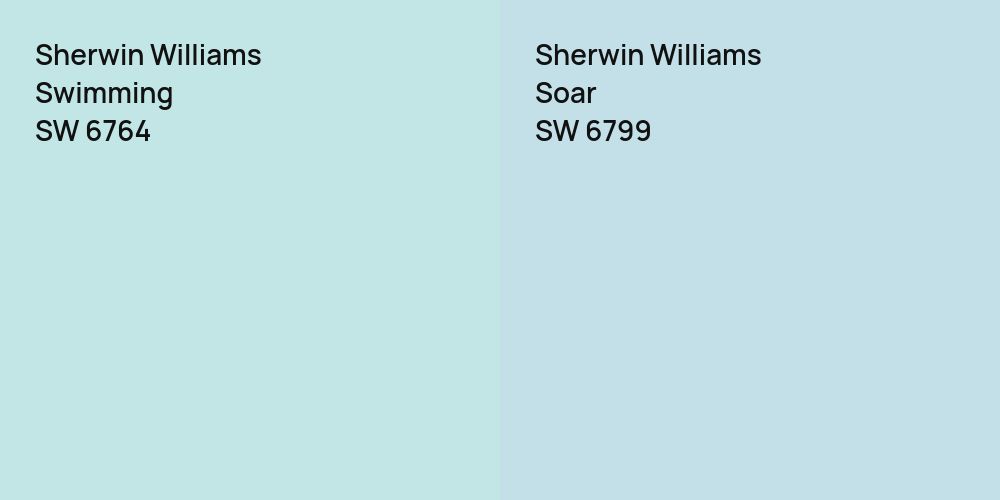 Sherwin Williams Swimming vs. Sherwin Williams Soar