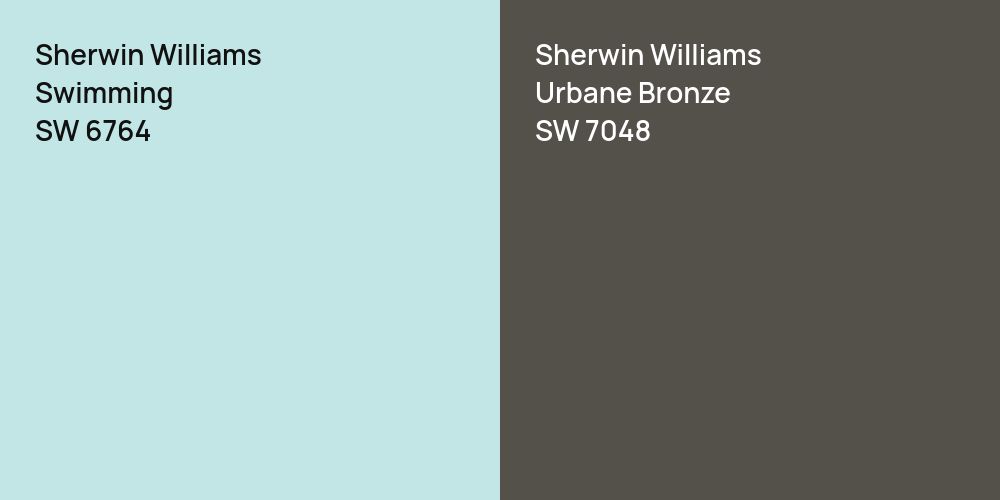 Sherwin Williams Swimming vs. Sherwin Williams Urbane Bronze