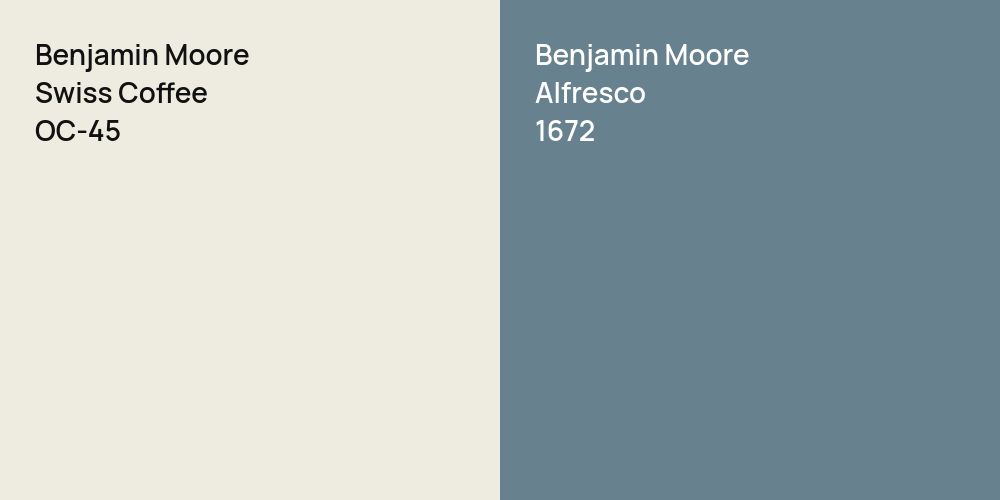 Benjamin Moore Swiss Coffee vs. Benjamin Moore Alfresco