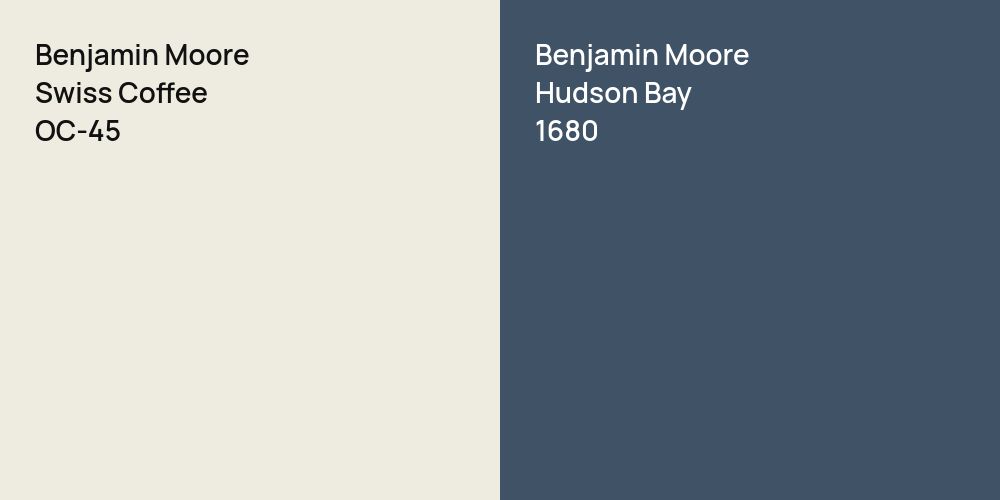 Benjamin Moore Swiss Coffee vs. Benjamin Moore Hudson Bay