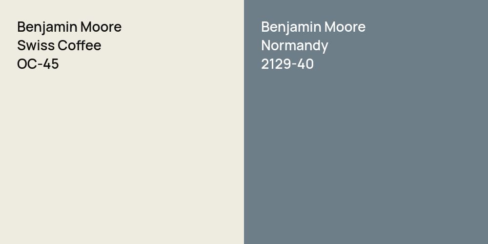 Benjamin Moore Swiss Coffee vs. Benjamin Moore Normandy