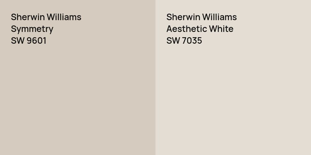 Sherwin Williams Symmetry vs. Sherwin Williams Aesthetic White