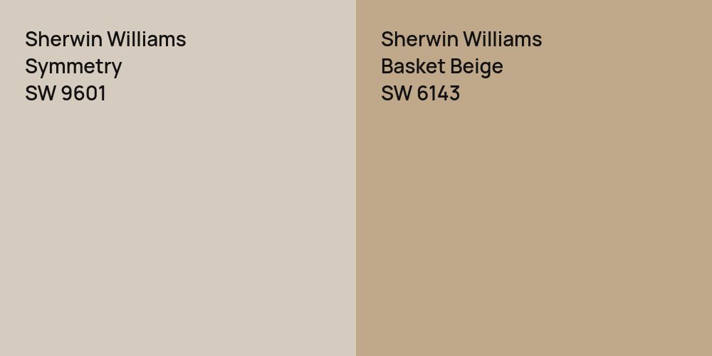 Sherwin Williams Symmetry vs. Sherwin Williams Basket Beige