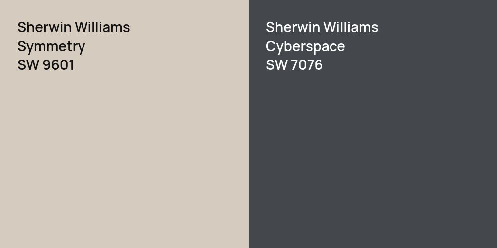 Sherwin Williams Symmetry vs. Sherwin Williams Cyberspace