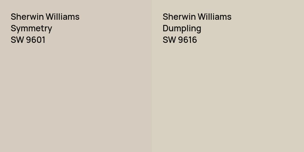 Sherwin Williams Symmetry vs. Sherwin Williams Dumpling