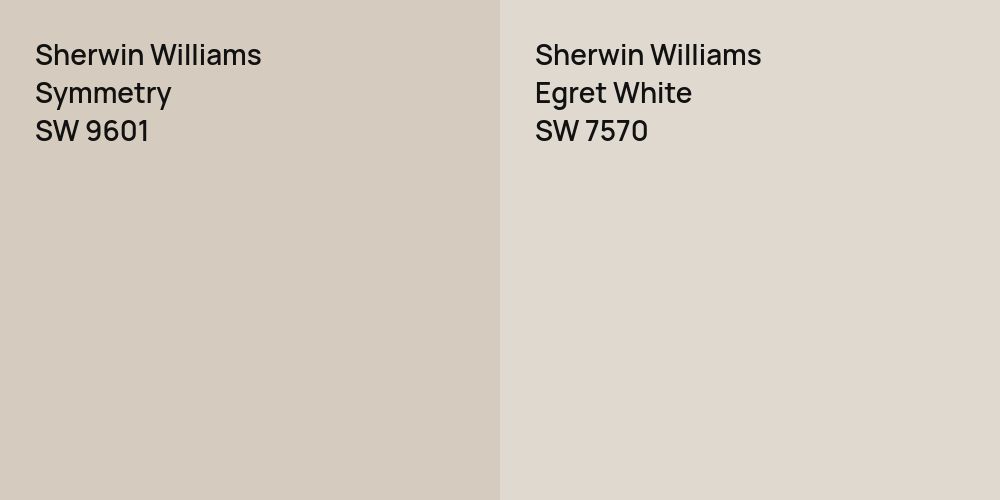 Sherwin Williams Symmetry vs. Sherwin Williams Egret White