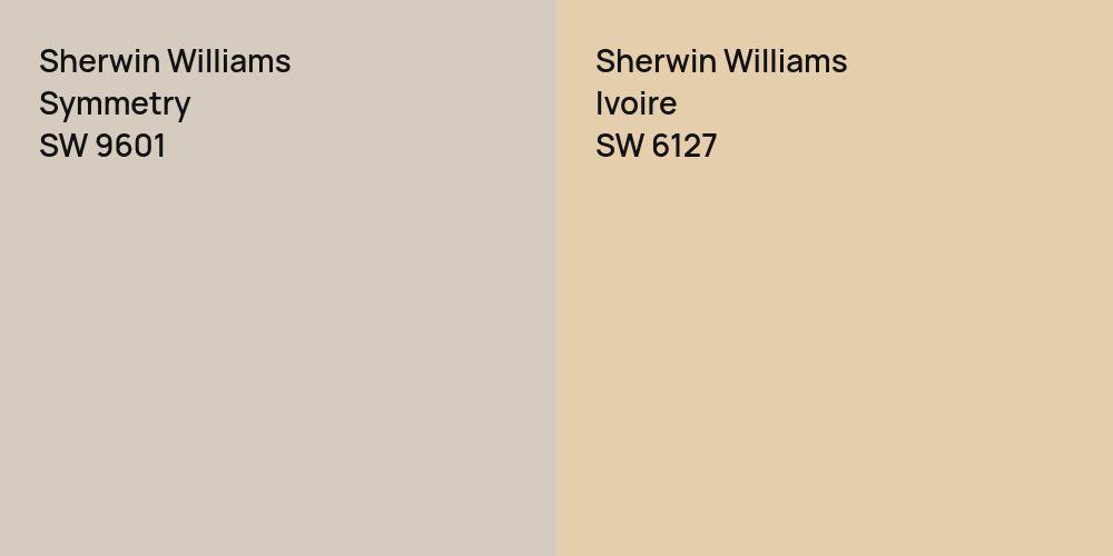 Sherwin Williams Symmetry vs. Sherwin Williams Ivoire