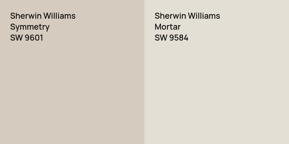 Sherwin Williams Symmetry vs. Sherwin Williams Mortar