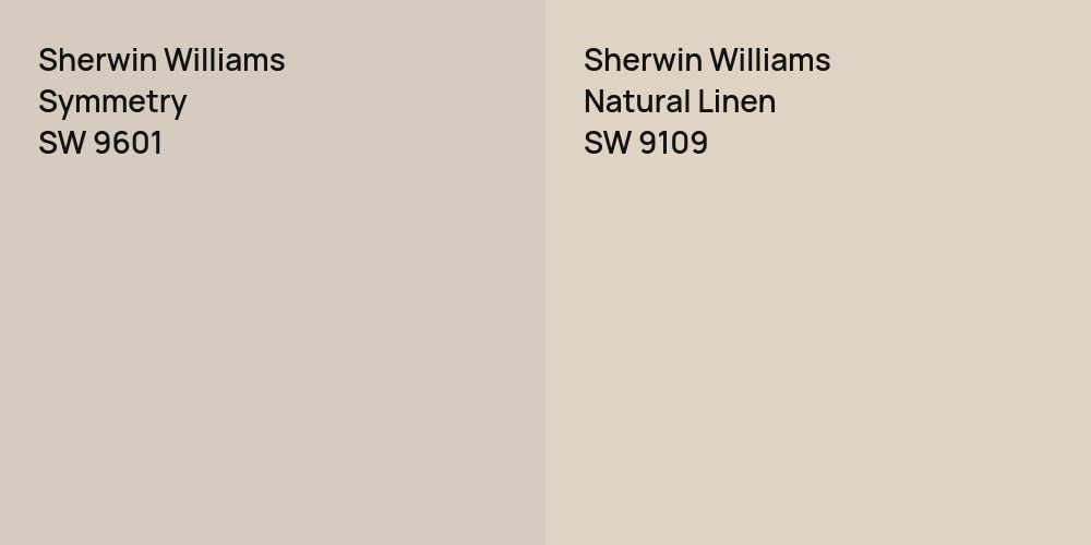 Sherwin Williams Symmetry vs. Sherwin Williams Natural Linen