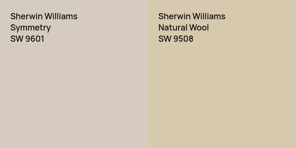 Sherwin Williams Symmetry vs. Sherwin Williams Natural Wool