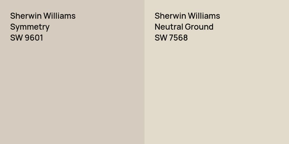 Sherwin Williams Symmetry vs. Sherwin Williams Neutral Ground